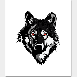 Black Feral Wolf Posters and Art